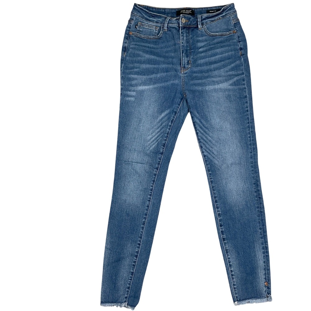 Judy Blue Jeansβ Womens 9/29 Blue Skinny Fit JB88682 Raw Hem High Rise